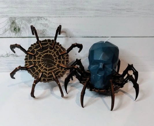 Spider Votive Candle Holder in Painted Birch