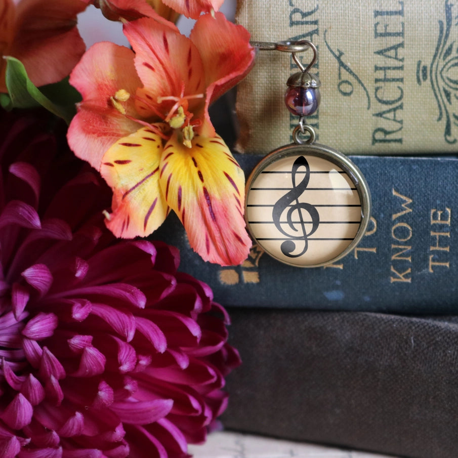 Bronze and Glass Cabochon Bookmark