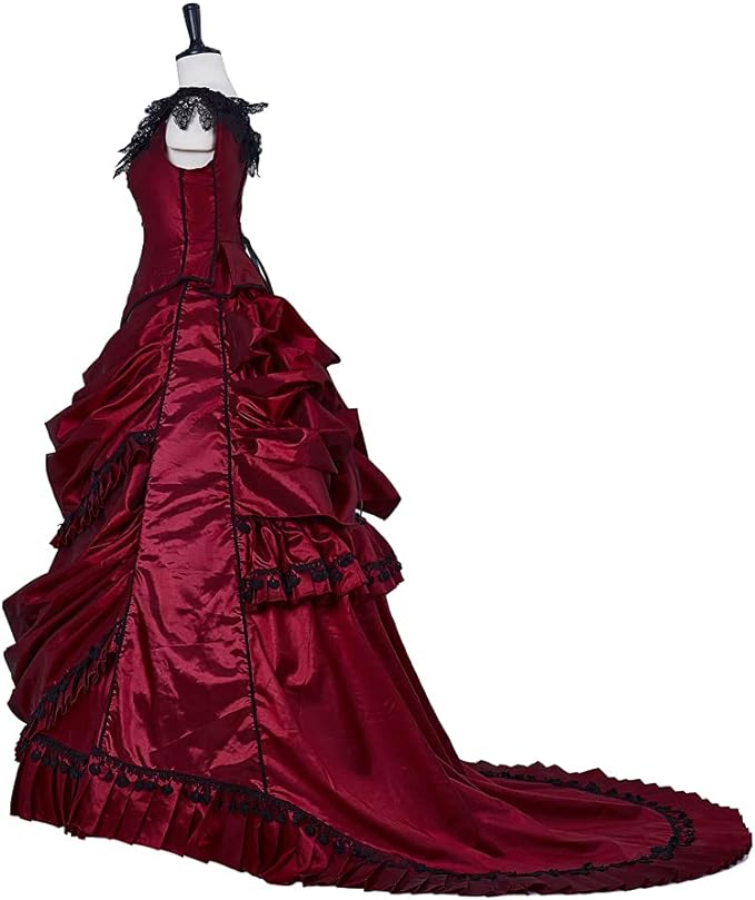 Vintage Bustle Evening Gown