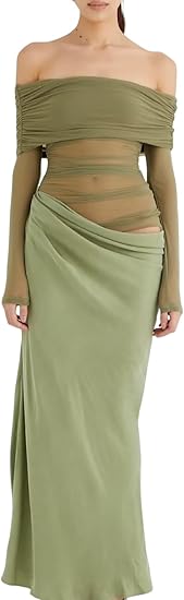 Virginia Sheer Evening Dress