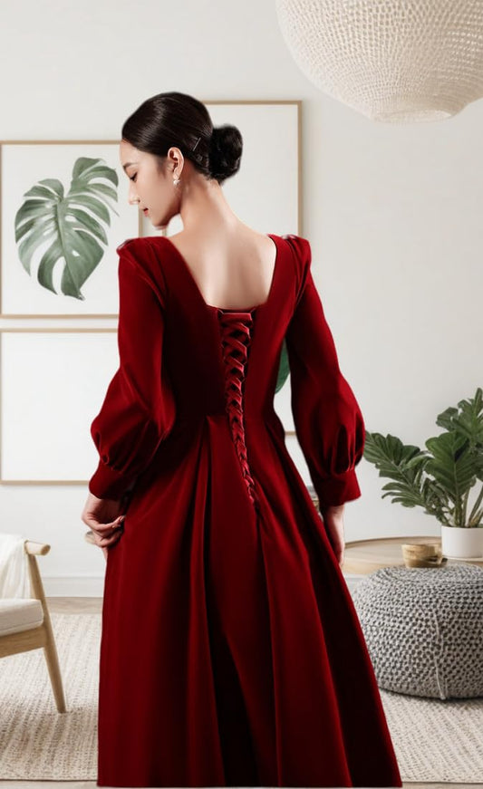 Victorian Velvet Long Gown