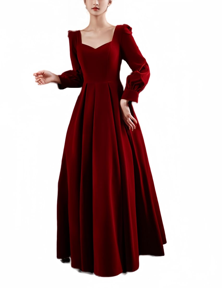 Victorian Velvet Long Gown