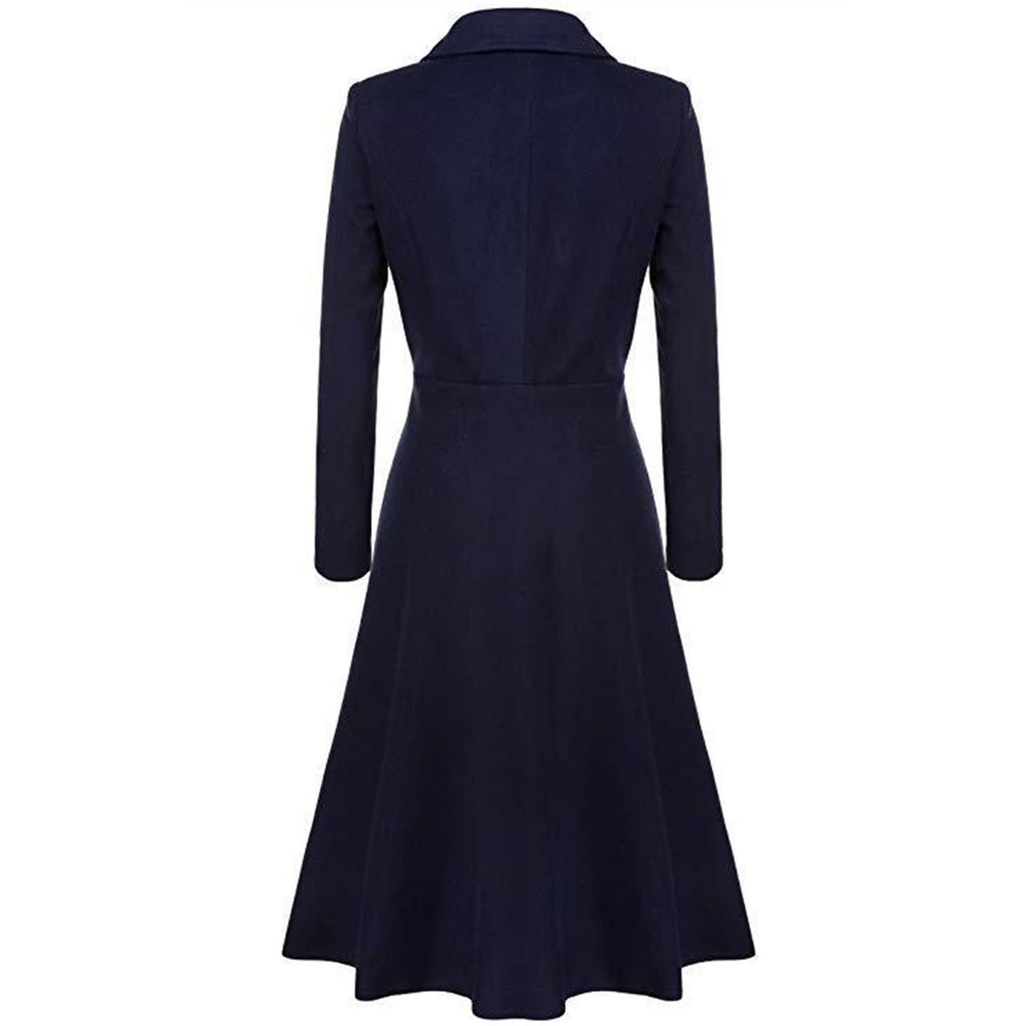 Winter Wool Dress Overcoat with Notch Lapel