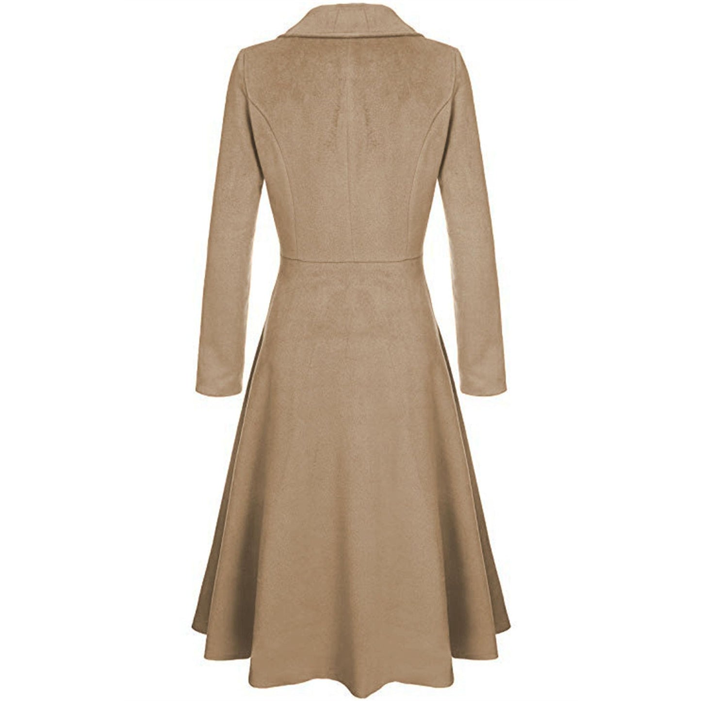 Winter Wool Dress Overcoat with Notch Lapel