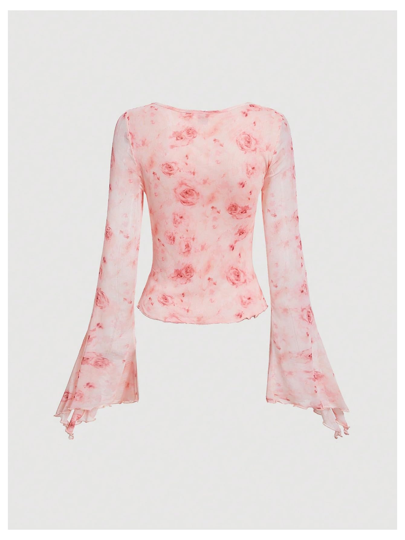 Verdusa Bell Sleeve Bow Blouse