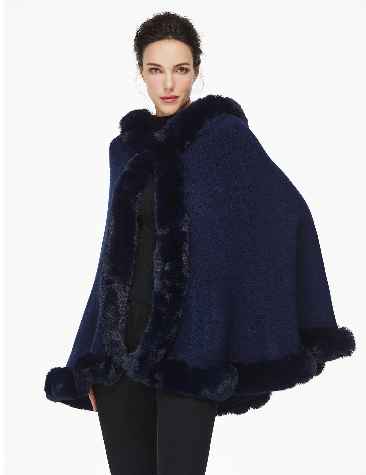 Poncho Hooded Shawl Wrap