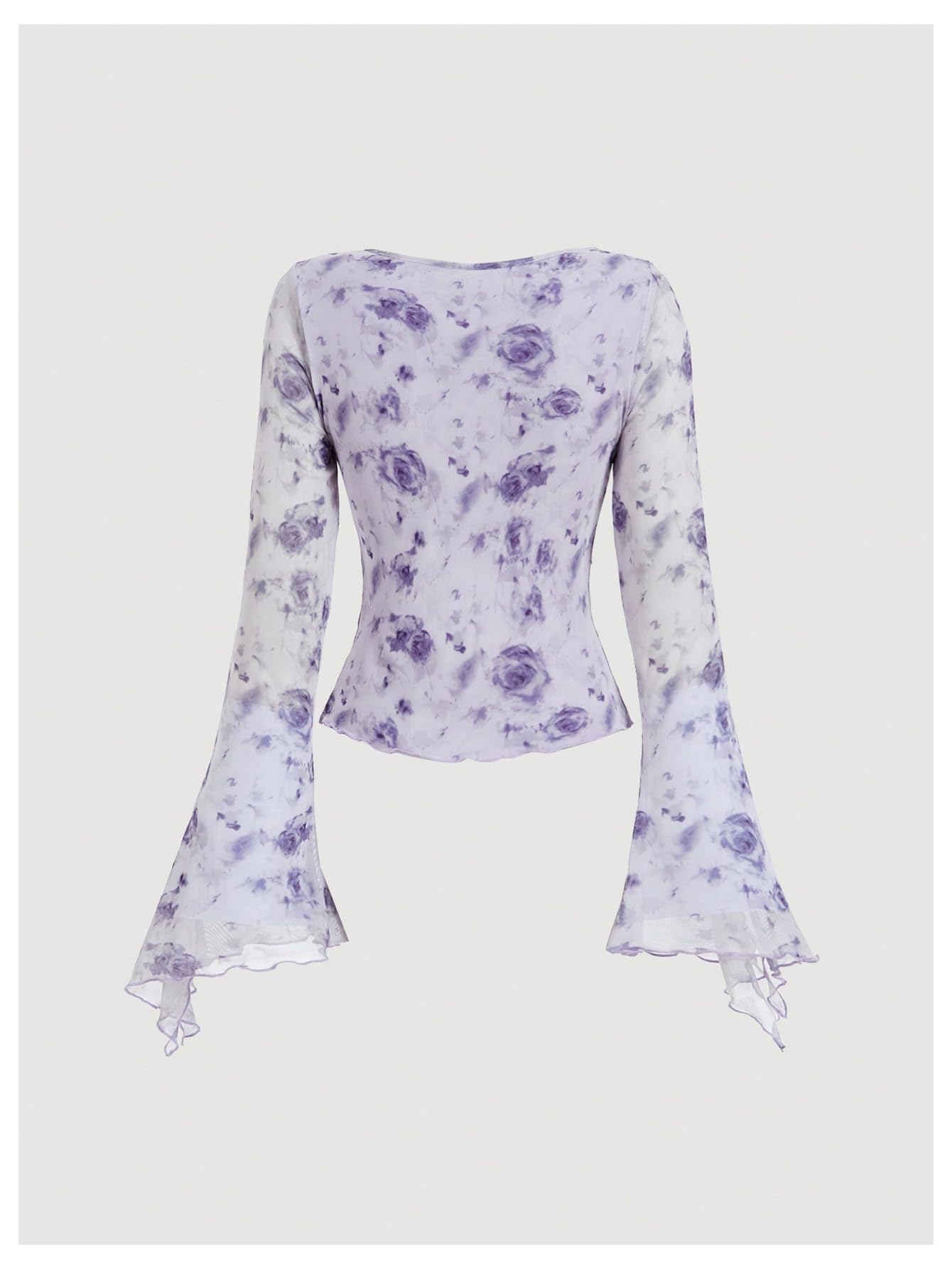 Verdusa Bell Sleeve Bow Blouse