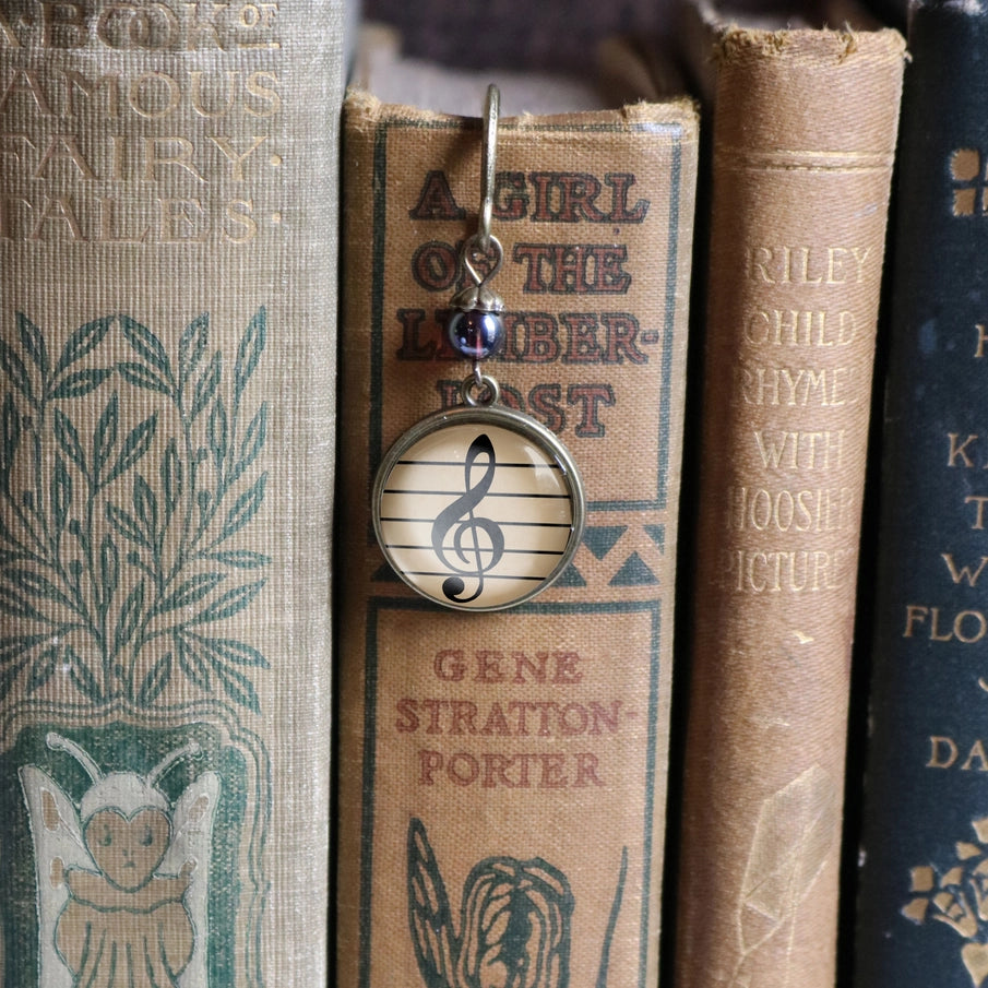 Bronze and Glass Cabochon Bookmark