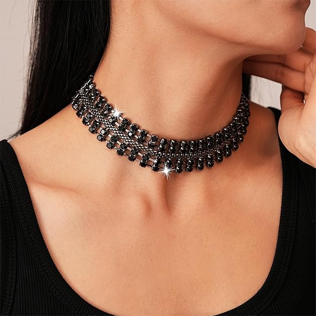 Rhinestone Choker Necklaces