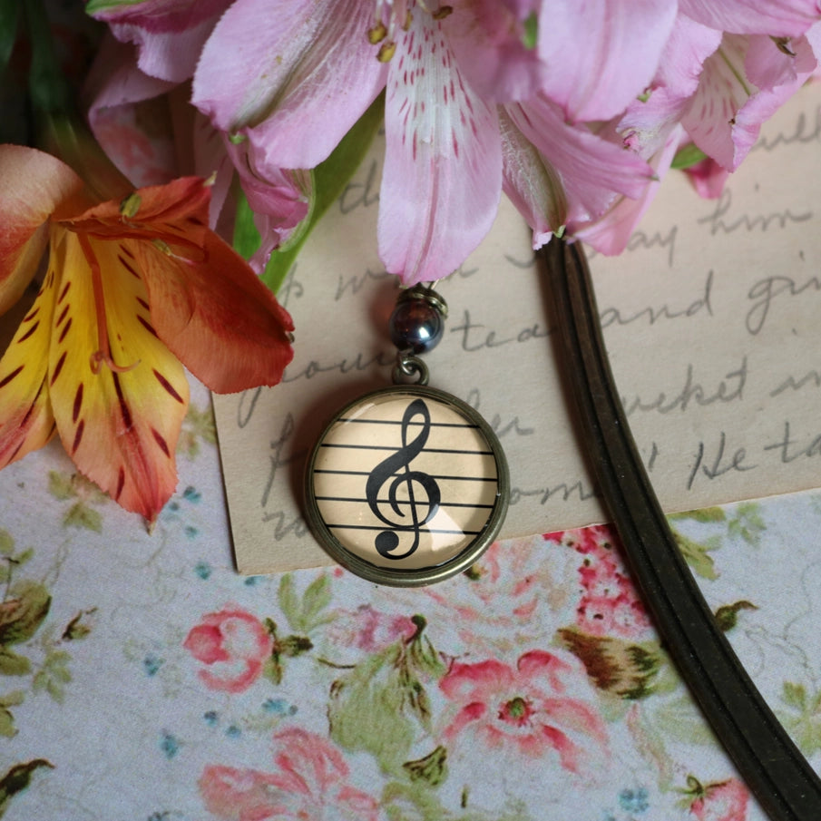 Bronze and Glass Cabochon Bookmark