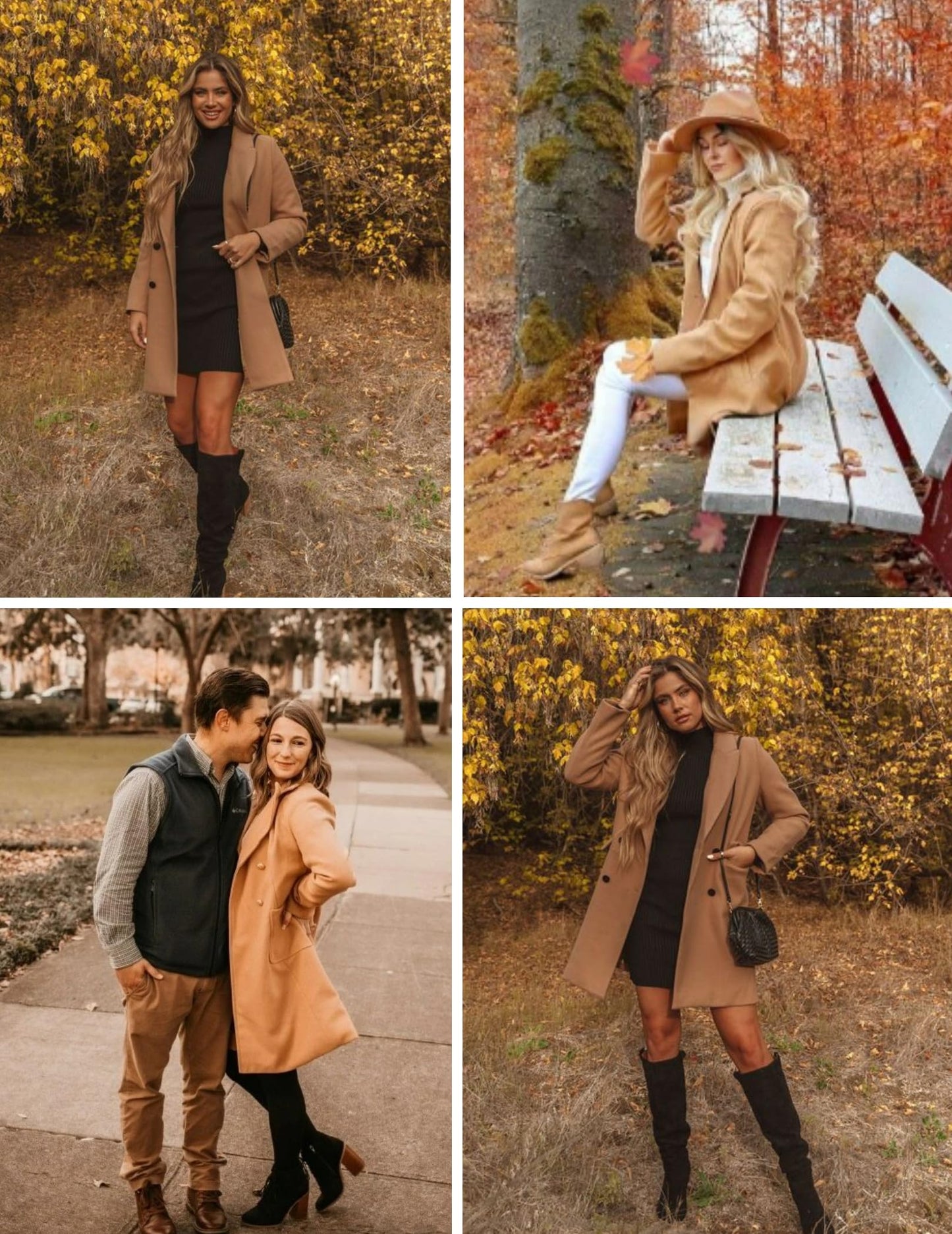 Zeagoo Faux Fur Lapel Double-breasted Thick Wool Coat