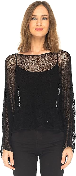 Sheer Knit Lightweight Shrug Sweater