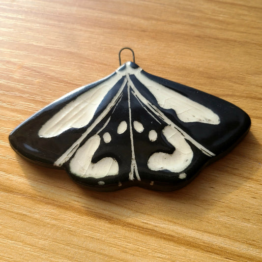 Assorted Handmade Hanging Ceramic Moth Tiles