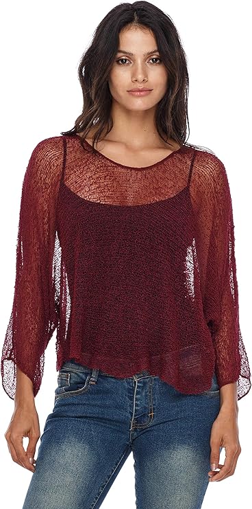 Sheer Knit Lightweight Shrug Sweater
