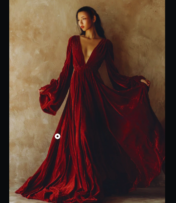 Autumn and Winter Velvet Blend Dress