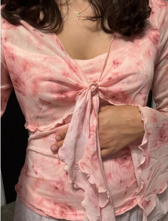 Verdusa Bell Sleeve Bow Blouse