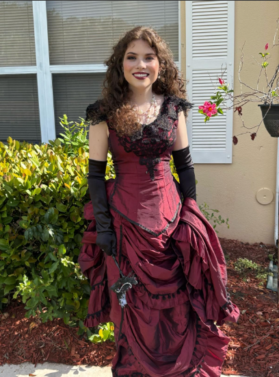 Vintage Bustle Evening Gown