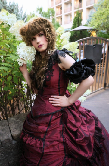 Vintage Bustle Evening Gown