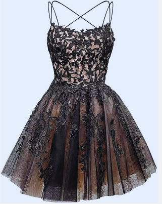 Glitter Lace Applique Dress