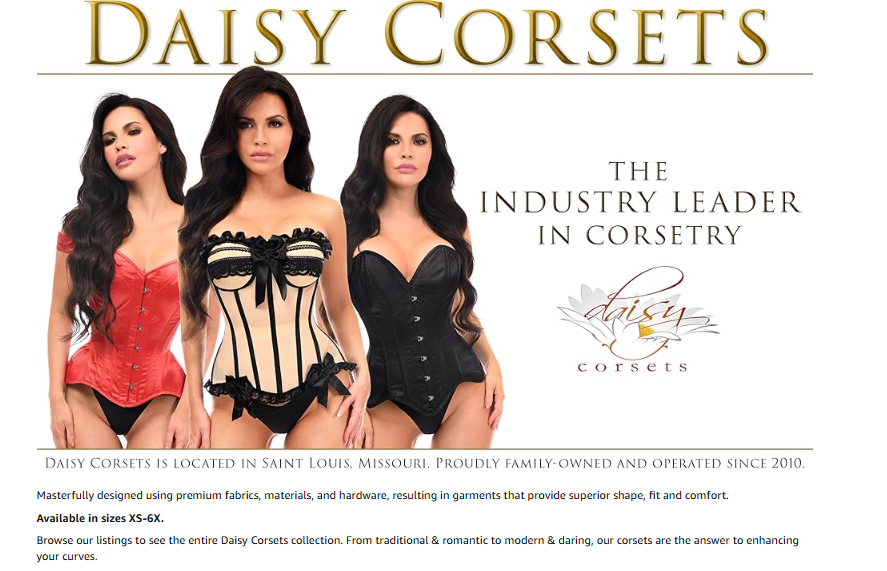 Daisy Corsets Top Drawer Dark Red Velvet & Beaded Steel Boned Over Bust Corset