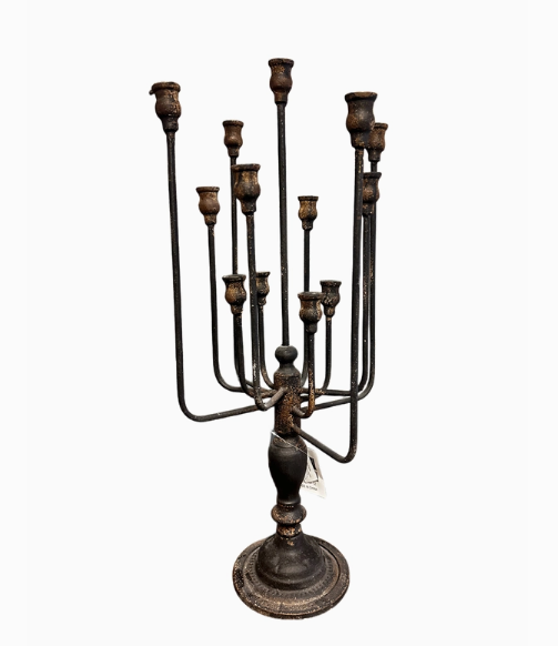 13-Candle Iron Candelabra
