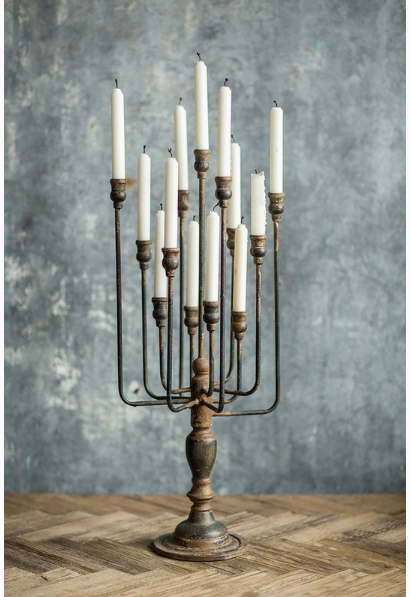 13-Candle Iron Candelabra
