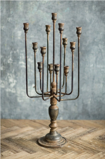 13-Candle Iron Candelabra