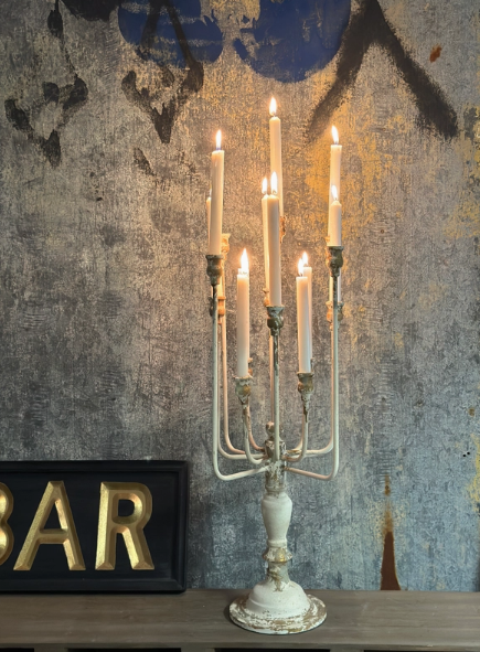13-Candle Iron Candelabra