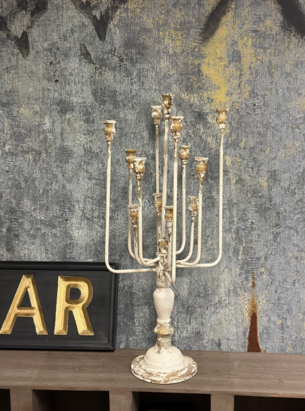 13-Candle Iron Candelabra