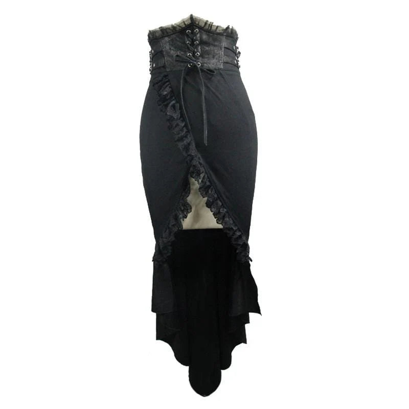 Goth Tulip Asymmetrical Skirt