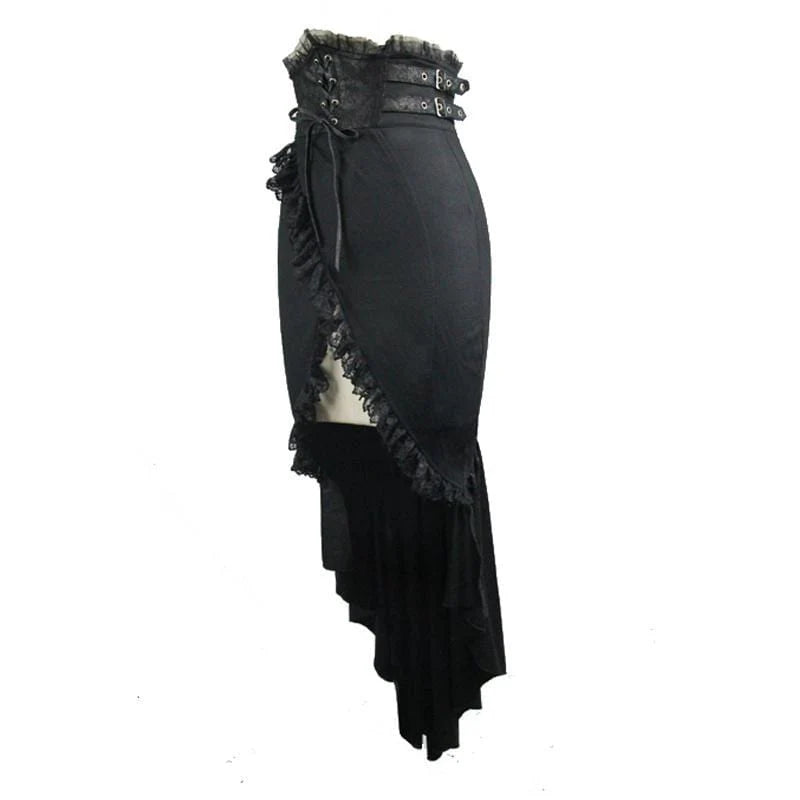 Goth Tulip Asymmetrical Skirt
