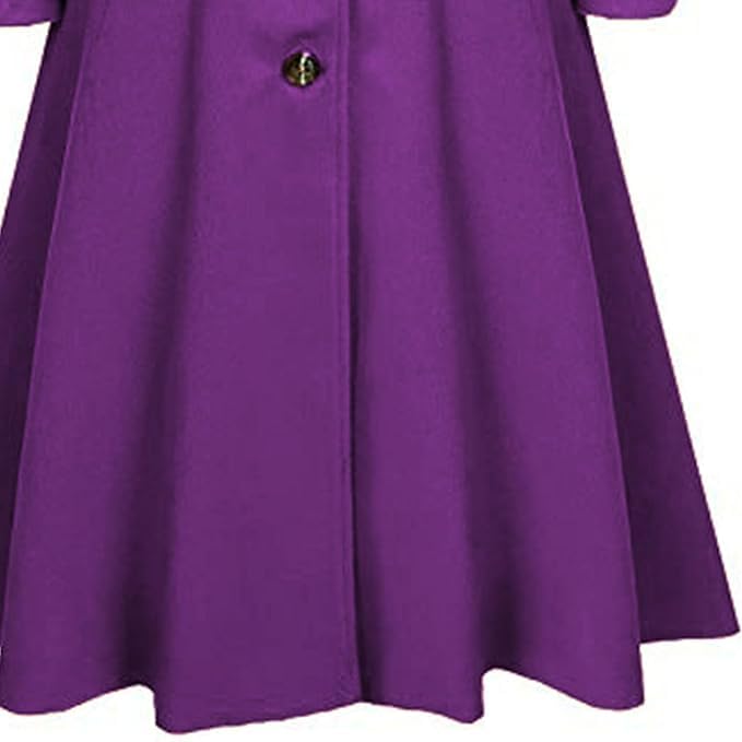 Winter Wool Dress Overcoat with Notch Lapel