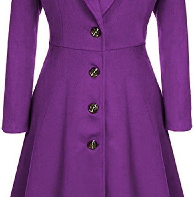 Winter Wool Dress Overcoat with Notch Lapel
