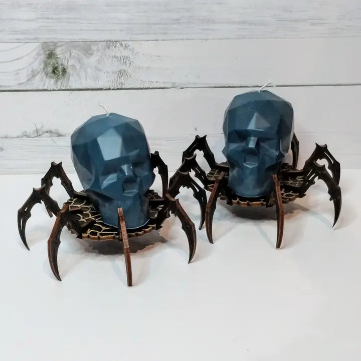 Spider Votive Candle Holder in Painted Birch