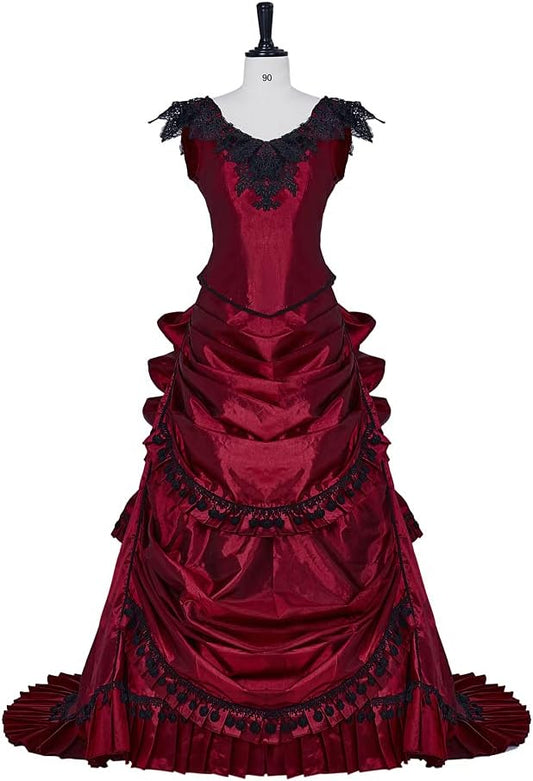 Vintage Bustle Evening Gown