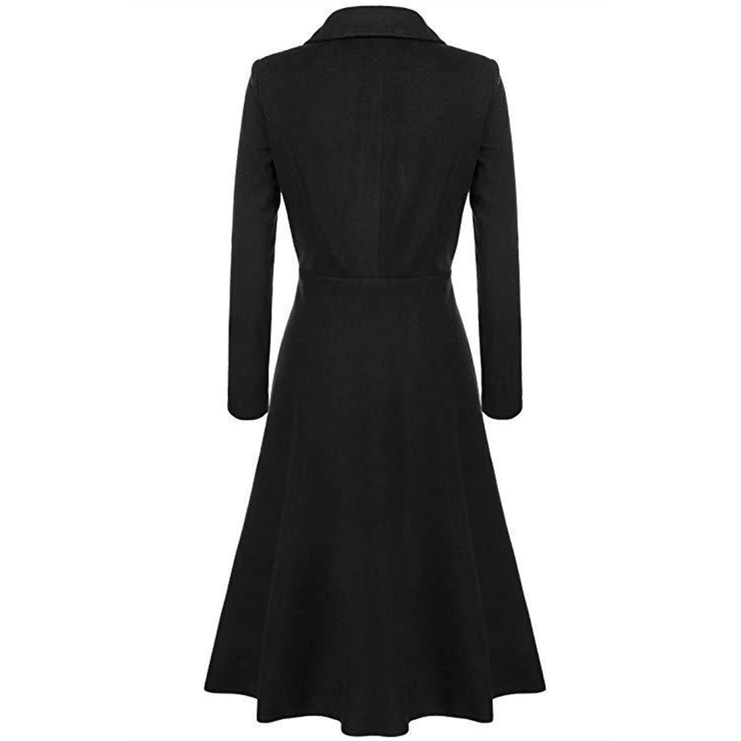 Winter Wool Dress Overcoat with Notch Lapel