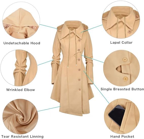 Wool Long Trench Coat