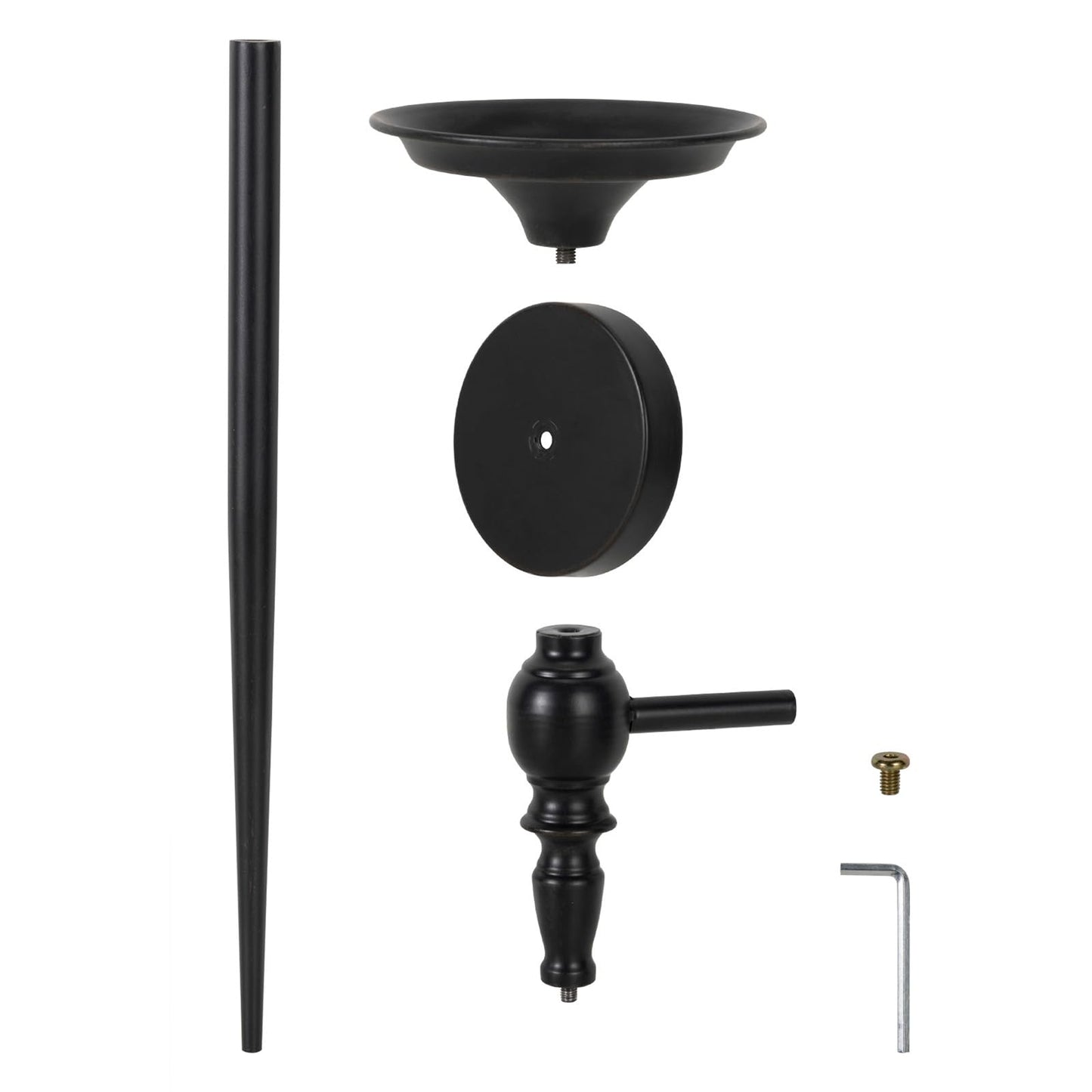 Set of 2, Large Black Scepter Metal Wall Candle Holder