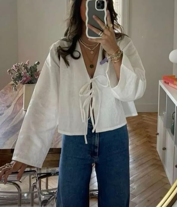 Tie Front Linen Shirt