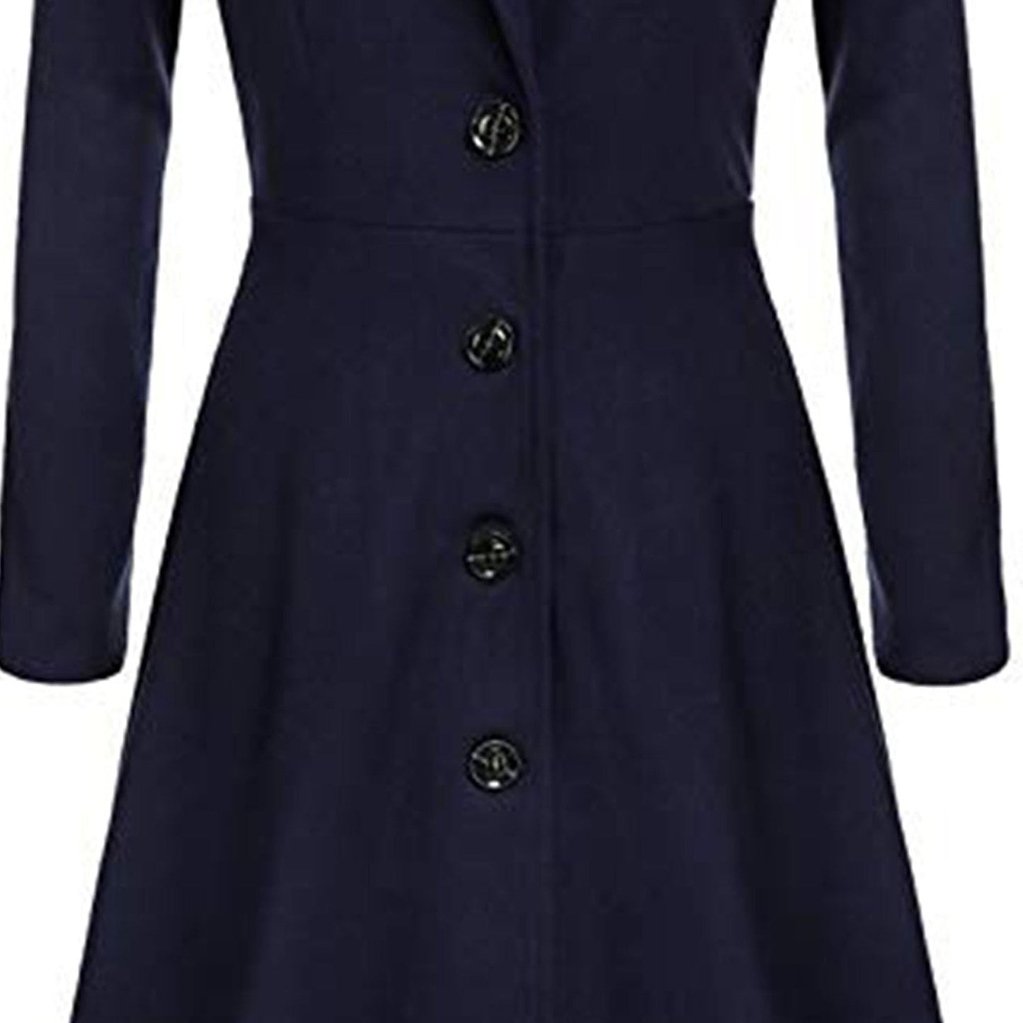 Winter Wool Dress Overcoat with Notch Lapel