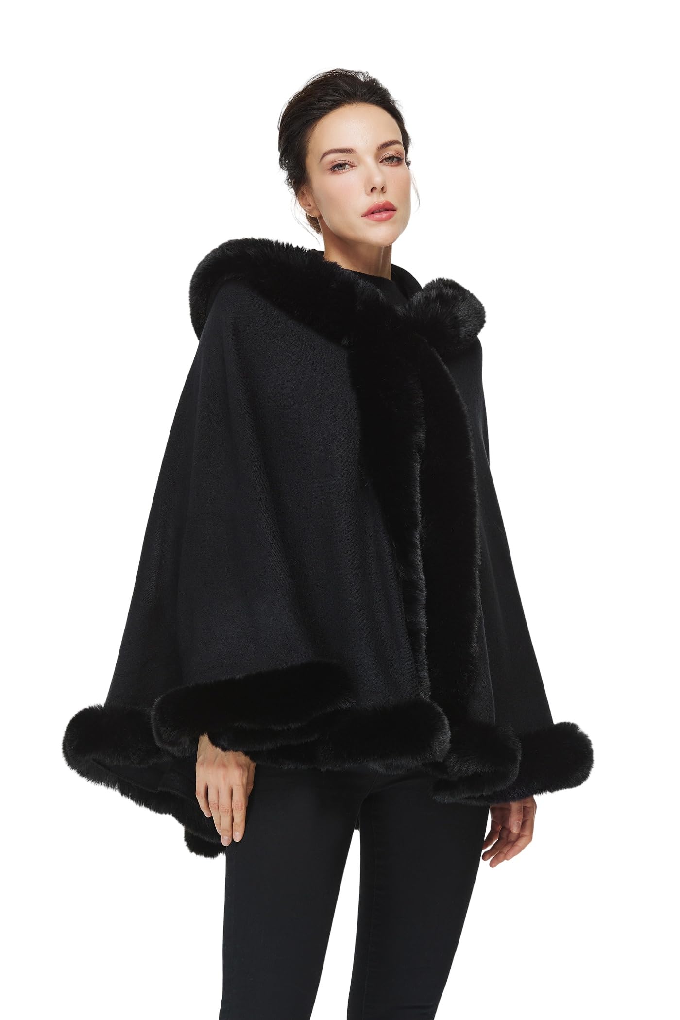 Poncho Hooded Shawl Wrap