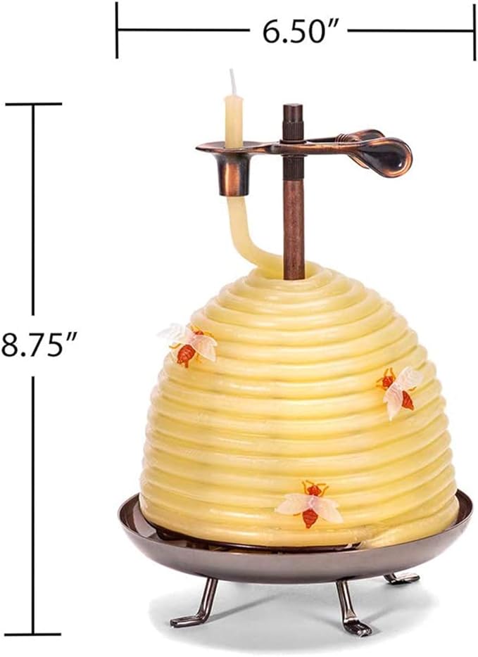Candle by the Hour 48-Hour Tall Candle, Eco-friendly Natural Beeswax with Cotton Wick