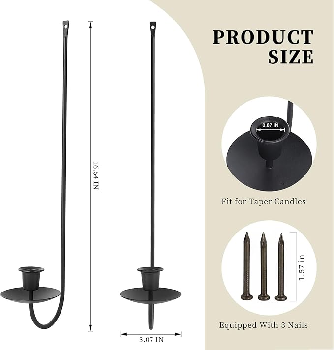 Sleek Wall Candle Holders