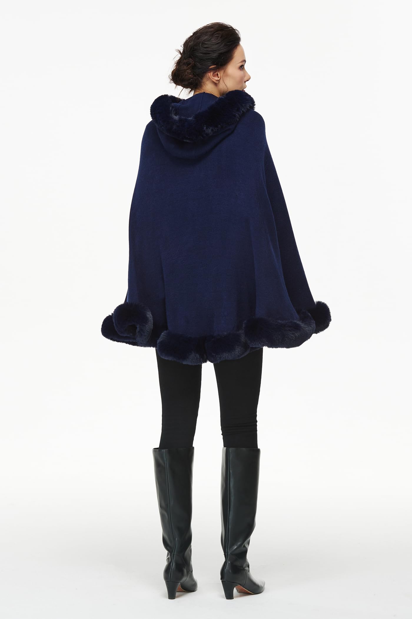 Poncho Hooded Shawl Wrap