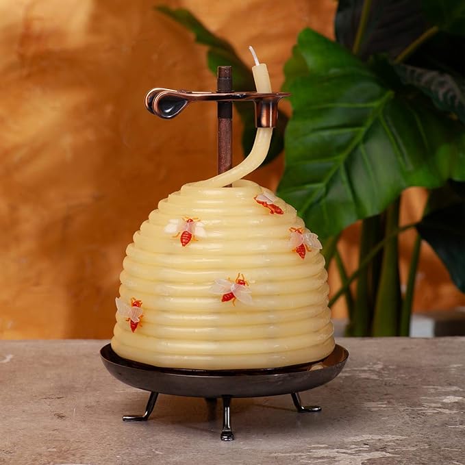 Candle by the Hour 48-Hour Tall Candle, Eco-friendly Natural Beeswax with Cotton Wick