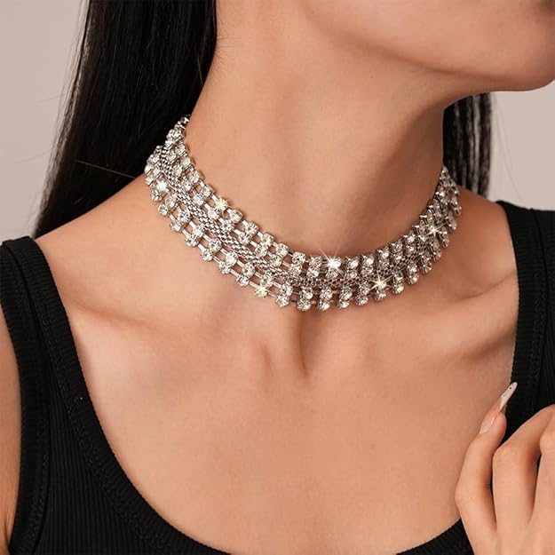 Rhinestone Choker Necklaces