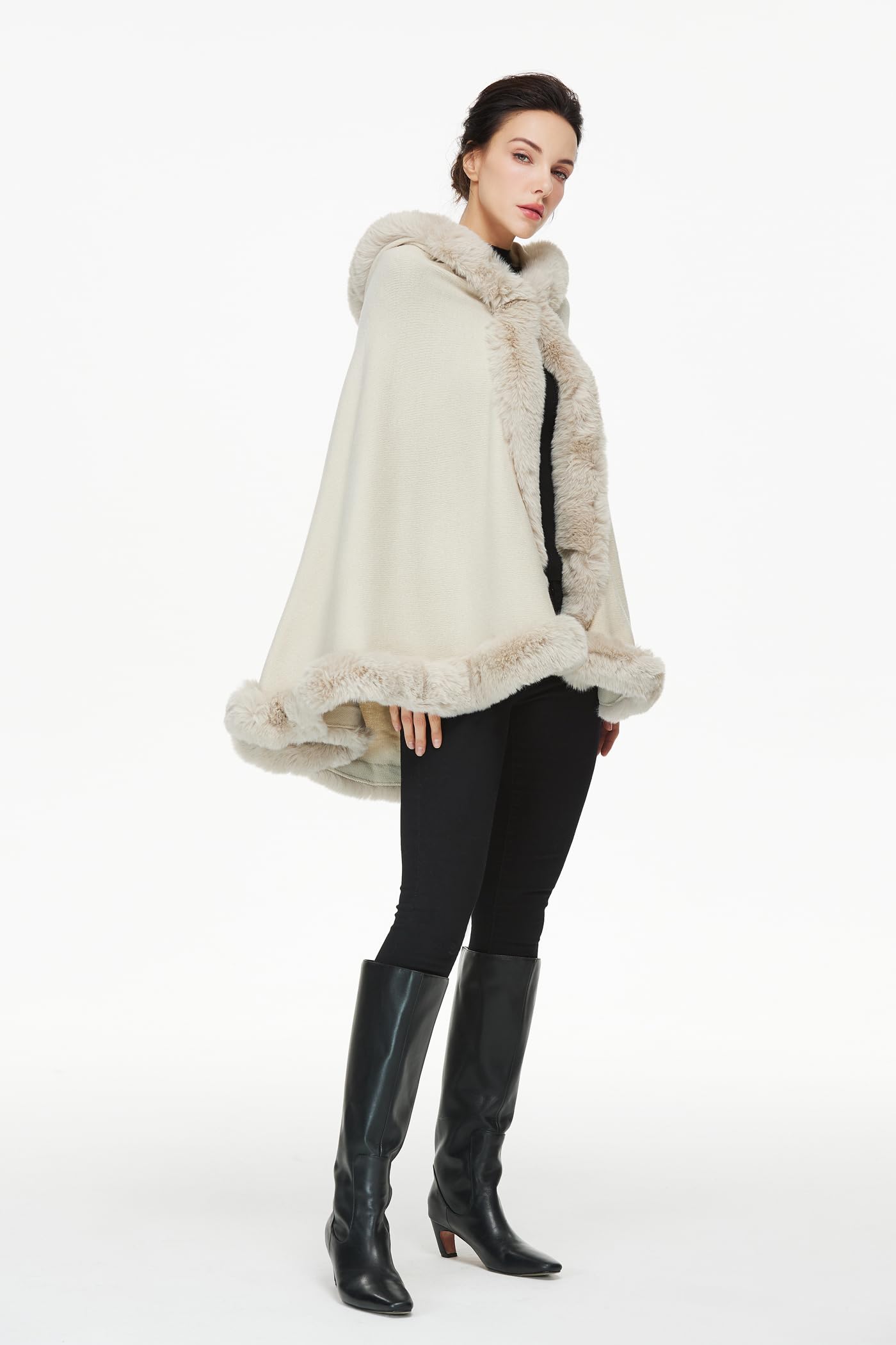 Poncho Hooded Shawl Wrap
