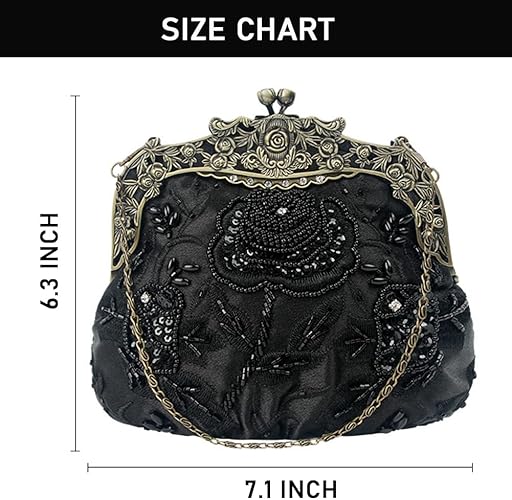 Vintage Beaded Sequin Evening Handbag