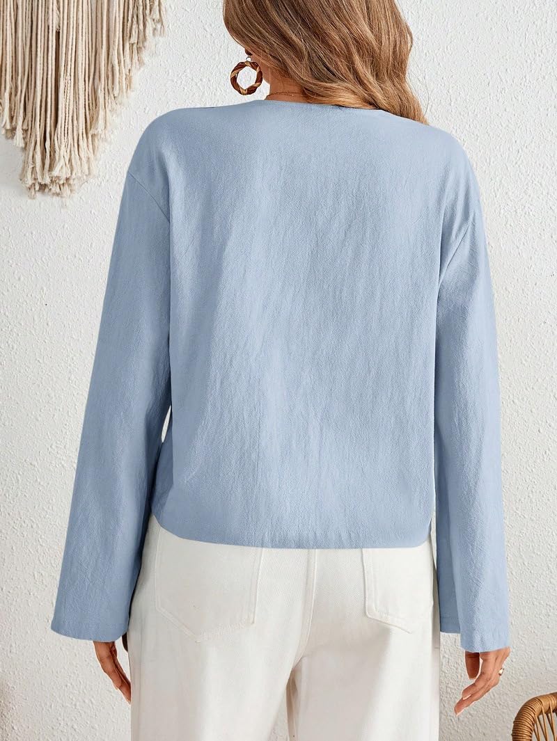 Tie Front Linen Shirt