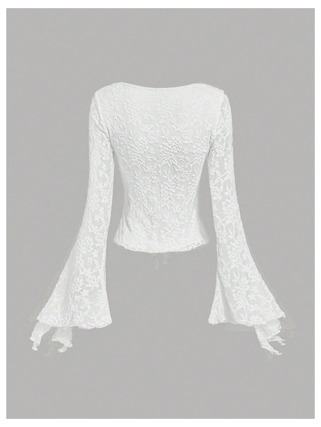Verdusa Bell Sleeve Bow Blouse